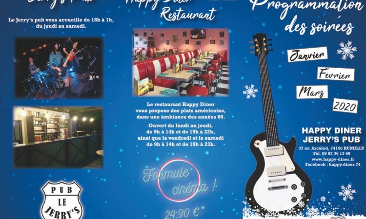 Programme du premier trimestre 2020 restaurant et pub avec soirées à thèmes! - Rumilly - Happy Diner 